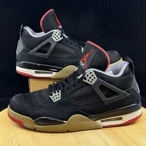 Air Jordan 4 Retro Bred 2012 308497 089 Black/Cement Grey/Fire Red Size 11.5